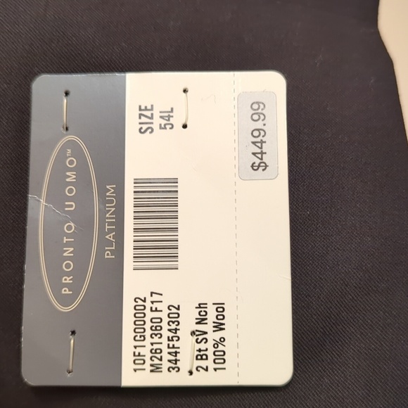 Pronto Uomo Black Suit Coat - NEW - Picture 5 of 6